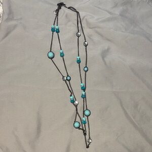 Elegant Black and Turquoise Necklace